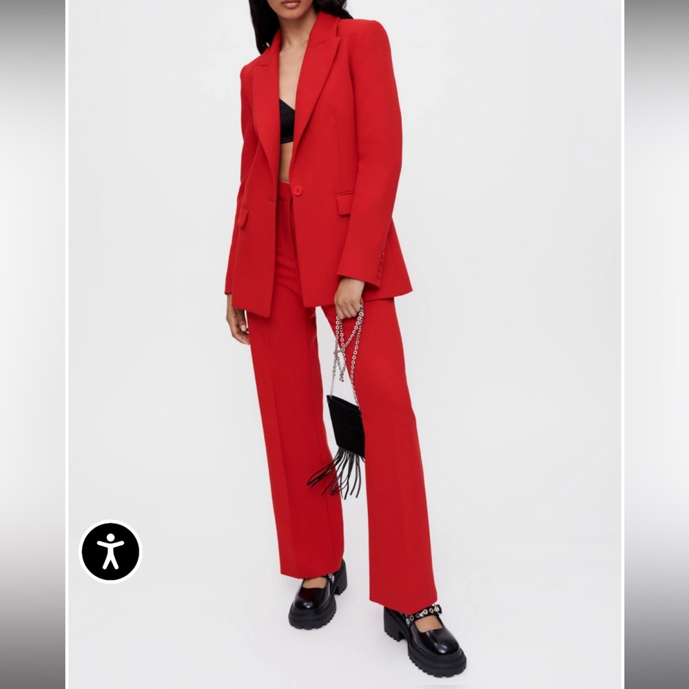 Like new Maje red pantsuit set